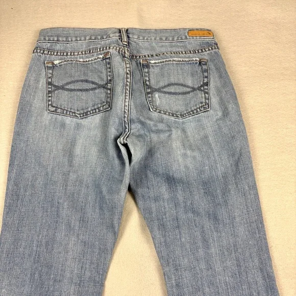 2000s Abercrombie & Fitch Low Rise Y2K Flare Leg Jeans - Picture 7 of 10